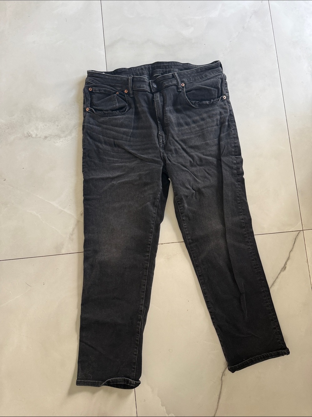 American Eagle Outfitters Men's Black Slim Straight Jeans